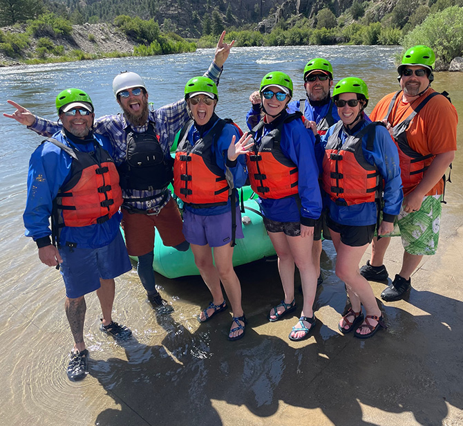 whitewater rafting group